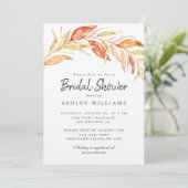 Herfst Gouden Loof Bruiloft Uitnodiging (Staand voorkant)