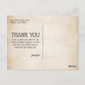 Herfst Gouden & Oranje Bruidsfeest Bedankt Briefkaart (Achterkant)