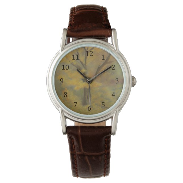 Herfst Gouden Polshorloge Horloge (Voorkant)