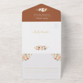 Herfst goudflens Geometrisch Vrijgezellenfeest Rec All In One Uitnodiging (Buitenkant)