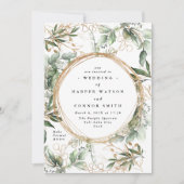 Herfst goudflessen Eucalyptus Elegant Circles Kaart (Voorkant)