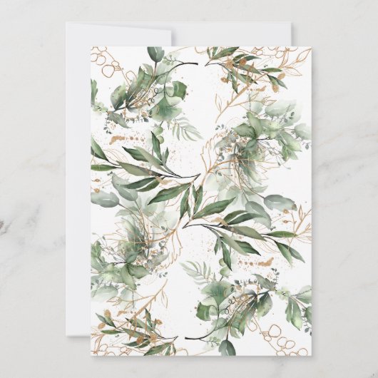 Herfst goudflessen Eucalyptus Elegant Circles Kaart (Achterkant)