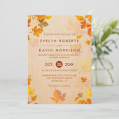  herfst goudhonk laat de officiële bruiloft over kaart (Staand voorkant)