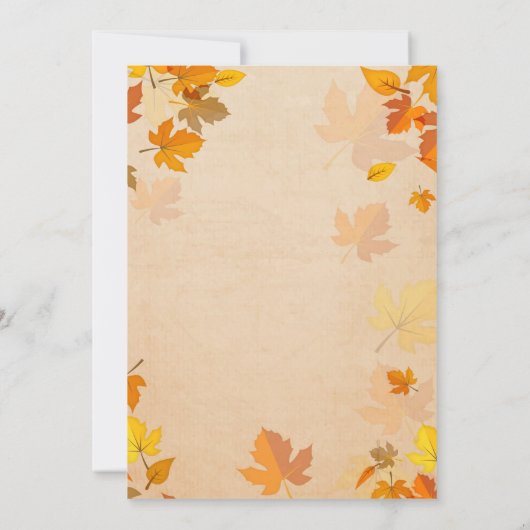  herfst goudhonk laat de officiële bruiloft over kaart (Achterkant)