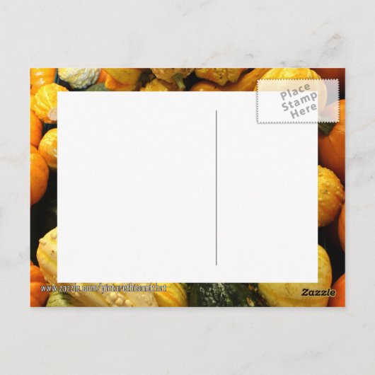 Herfst Gourds Briefkaart (Achterkant)