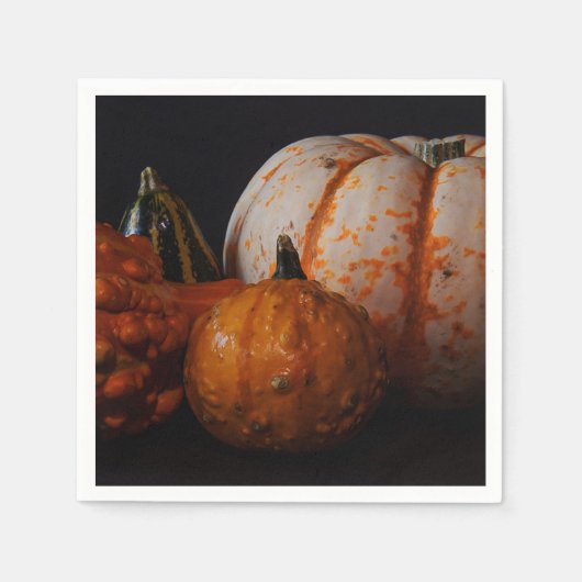 Herfst Gourds en Pumpkin Servet (Voorkant)