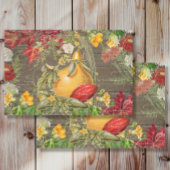 Herfst Gourds Pumpkin Rustic Dark Wood Tissuepapier