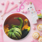 Herfst Gourds Rustic Autumn Wedding Colors Papieren Bordje (Feest)