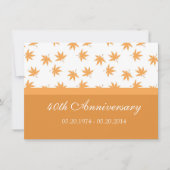 Herfst grafisch gele bladeren huwelijksjubileum kaart (Voorkant)