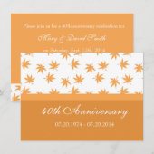 Herfst grafische gele bladeren huwelijksjubileum kaart (Voorkant / Achterkant)