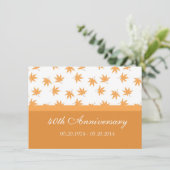 Herfst grafische gele bladeren huwelijksjubileum kaart (Staand voorkant)