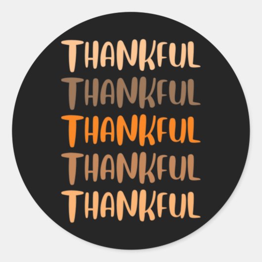 Herfst Grafische T - shirts - Dankjewel Ronde Sticker (Voorkant)