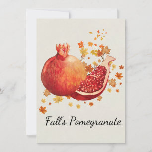 Herfst Granaatappel Wenskaart Herfst Thema Wat Feestdagenkaart