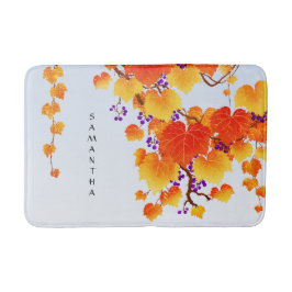 Herfst Grape Vine Autumn Oranje Gold Leaves Bath M Badmat