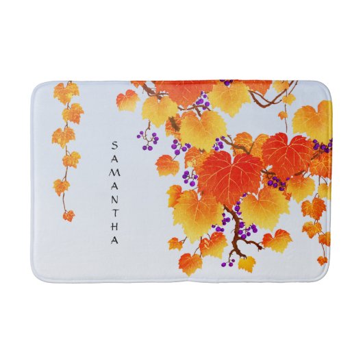 Herfst Grape Vine Autumn Oranje Gold Leaves Bath M Badmat (Voorkant)