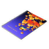 Herfst Grape Vine Great Tit Bird Leaves Blue Notitieboek (Linkerzijde)