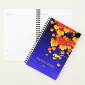 Herfst Grape Vine Great Tit Bird Leaves Blue Planner (Display)