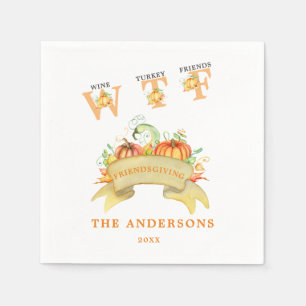 Herfst Grappig WTF Pompoenen Thanksgiving Feest Servet