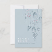 Herfst grasbessen blauw rood bruiloft antwoord RSV (Voorkant)