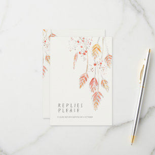 Herfst grasbessen trouwantwoord RSVP