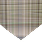 Herfst Grass Brown en Olive Green Plaid Korte Tafelloper (Hoek)