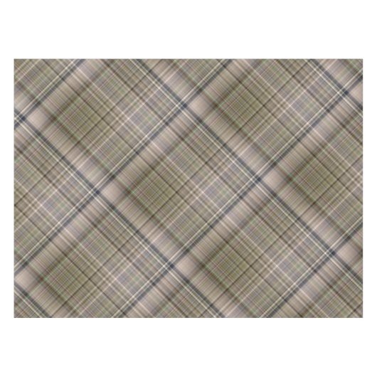 Herfst Grass Brown en Olive Green Plaid Tafelkleed (Voorkant (Horizontaal))