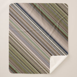 Herfst Grassen Bruin en Groene Streep Sherpa Deken
