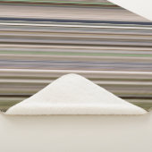 Herfst Grassen Bruin en Groene Streep Sherpa Deken (3/4)