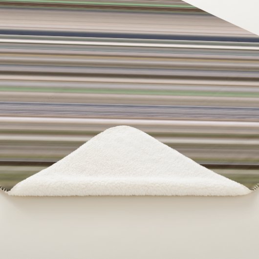 Herfst Grassen Bruin en Groene Streep Sherpa Deken (3/4)