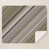 Herfst Grassen Bruin en Groene Streep Sherpa Deken (Voorkant (horizontaal))