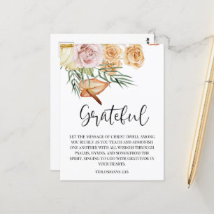 Herfst Grateful Happy Thanksgiving Briefkaart