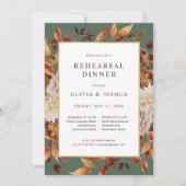 Herfst Green Wedding Rehearsal Dinner Kaart (Voorkant)