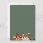 Herfst Green Wedding Rehearsal Dinner Kaart (Achterkant)