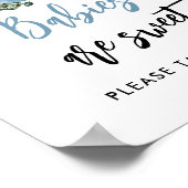 Herfst Greenery Blue Pumpkin baby's zijn een mooie Poster (Hoek)