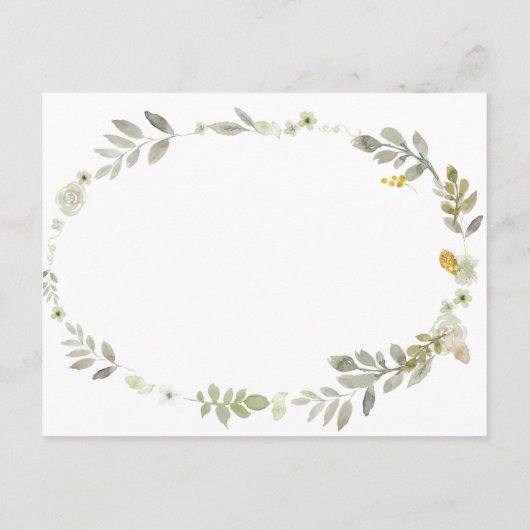 Herfst Greenery Floral Pumpkin Informatiekaartje (Achterkant)