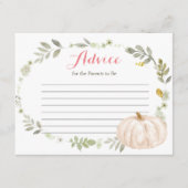 Herfst Greenery Floral Pumpkin Informatiekaartje (Voorkant)