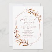 Herfst Greenery Geometric Rustic Kaart (Voorkant)