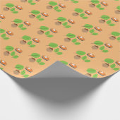 Herfst Greenery Leaf Autumn Pumpkin Pie Cadeaupapier (Hoek)