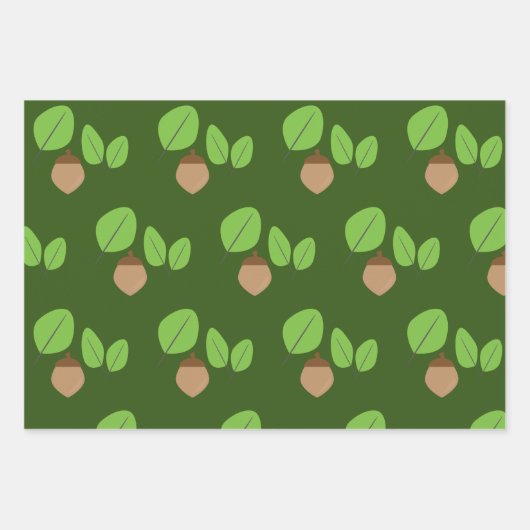 Herfst Greenery Leaf Autumn Time Inpakpapier Vel (Voorkant 3)