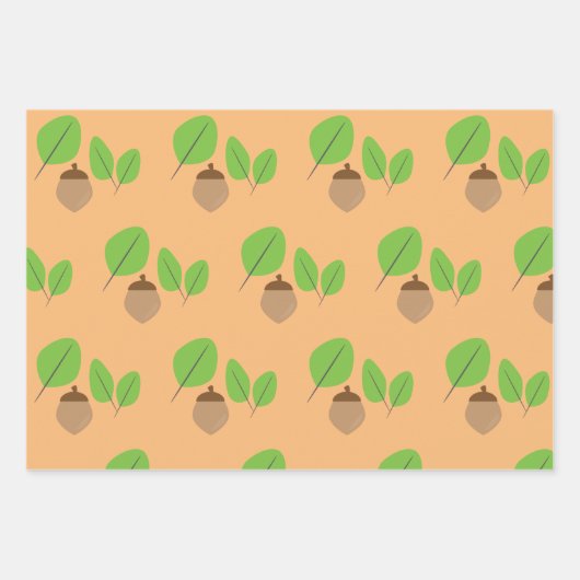 Herfst Greenery Leaf Autumn Time Inpakpapier Vel (Voorkant)