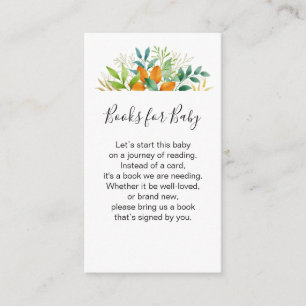 Herfst Greenery Waterverf Baby shower Book Request Informatiekaartje