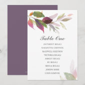 Herfst GREENERY Wedding Seating Chart, Tabel Plan Kaart (Voorkant / Achterkant)