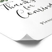 Herfst Greenery White Pumpkin-Bedankt voor aankome Poster (Hoek)