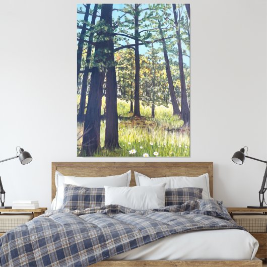 Herfst Greer Forest Canvas Afdruk (Insitu (Slaapkamer))
