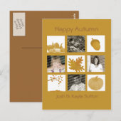 Herfst Greetings 4-fotokaart Briefkaart (Voorkant / Achterkant)