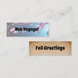 Herfst Greetings/Bon Voyage Mini Visitekaartje
