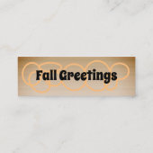 Herfst Greetings/Bon Voyage Mini Visitekaartje (Achterkant)