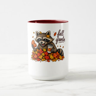 Herfst Gremlin Wasbeer Thanksgiving Ontwerp Mok