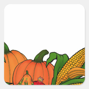 herfst grens vierkante sticker
