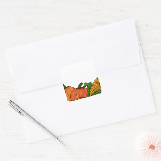 herfst grens vierkante sticker (Envelop)